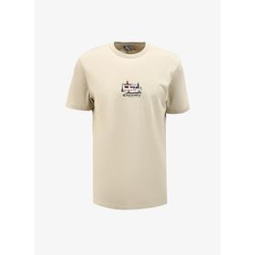 Discovery Expedition D4SM-TST3258 Bej Bisiklet Yaka Relaxed Baskılı Erkek T-shirt