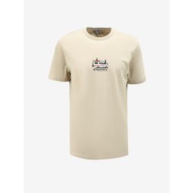 Discovery Expedition D4SM-TST3258 Bej Bisiklet Yaka Relaxed Baskılı Erkek T-shirt