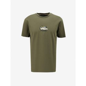 Discovery Expedition D4SM-TST3258 Haki Bisiklet Yaka Relaxed Baskılı Erkek T-Shirt