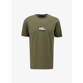 Discovery Expedition D4SM-TST3258 Haki Bisiklet Yaka Relaxed Baskılı Erkek T-Shirt