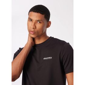 Discovery Expedition D4SM-TST3261 Siyah Erkek Bisiklet Yaka Relaxed Baskılı UV Apreli T-Shirt