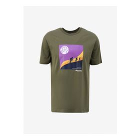 Discovery Expedition D4SM-TST3265 Haki Erkek Bisiklet Yaka Relaxed Baskılı T-Shirt