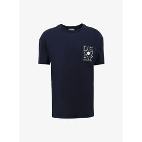 Discovery Expedition D4SM-TST3268 Lacivert Bisiklet Yaka Loose Fit Baskılı Erkek T-Shirt