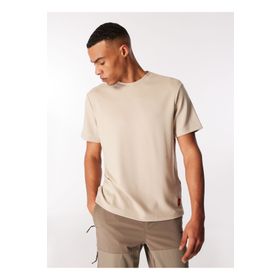 Discovery Expedition D4SM-TST3277 Bej Bisiklet Yaka Loose Fit Erkek T-Shirt