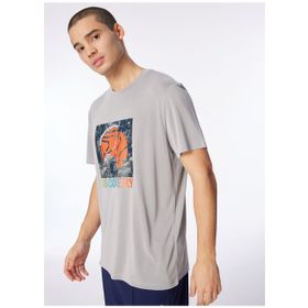 Discovery Expedition D4SM-TST3280 Gri Bisiklet Yaka Relaxed Baskılı Erkek T-Shirt