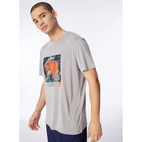 Discovery Expedition D4SM-TST3280 Gri Bisiklet Yaka Relaxed Baskılı Erkek T-Shirt