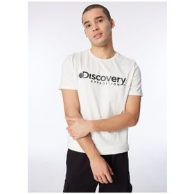 Discovery Expedition D4SM-TST3290 Beyaz Bisiklet Yaka Erkek T-Shirt