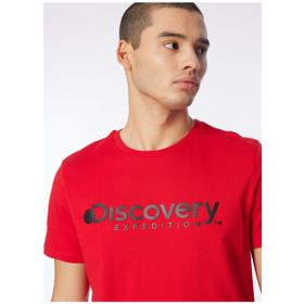 Discovery Expedition D4SM-TST3290 Kırmızı Bisiklet Yaka Erkek T-Shirt