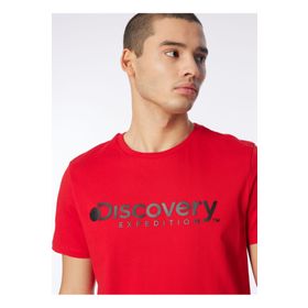 Discovery Expedition D4SM-TST3290 Kırmızı Bisiklet Yaka Erkek T-Shirt