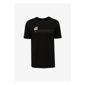 Discovery Expedition D4SM-TST3302 Siyah Erkek Bisiklet Yaka Basic Baskılı T-Shirt