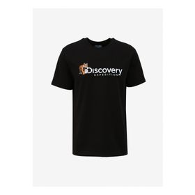 Discovery Expedition D4SM-TST3304 Siyah Erkek Bisiklet Yaka Basic Baskılı T-Shirt