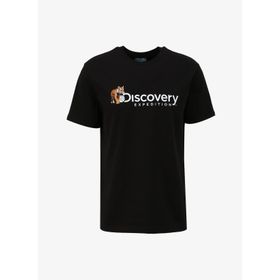 Discovery Expedition D4SM-TST3304 Siyah Erkek Bisiklet Yaka Basic Baskılı T-Shirt
