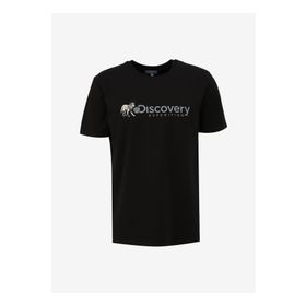 Discovery Expedition D4SM-TST3308 Siyah Erkek Bisiklet Yaka Basic Baskılı T-Shirt