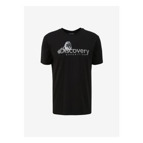 Discovery Expedition D4SM-TST3311 Siyah Bisiklet Yaka Basic Baskılı Erkek T-shirt