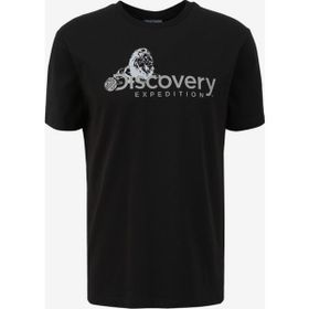 Discovery Expedition D4SM-TST3311 Siyah Bisiklet Yaka Basic Baskılı Erkek T-shirt