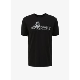 Discovery Expedition D4SM-TST3311 Siyah Bisiklet Yaka Basic Baskılı Erkek T-shirt