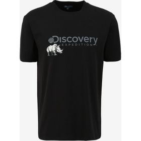 Discovery Expedition D4SM-TST3312 Siyah Bisiklet Yaka Basic Baskılı Erkek T-Shirt