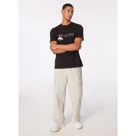 Discovery Expedition D4SM-TST3312 Siyah Bisiklet Yaka Basic Baskılı Erkek T-Shirt