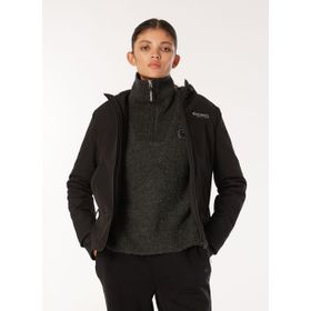 Discovery Expedition D4WL-SWT3037 Kapüşon Relaxed Baskılı Siyah Kadın Sweatmont
