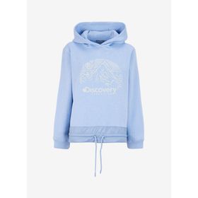 Discovery Expedition D4WL-SWT3050 Mavi Kadın Kapüşon Relaxed Baskılı Sweatshirt