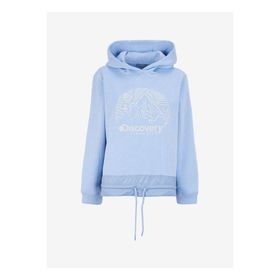 Discovery Expedition D4WL-SWT3050 Mavi Kadın Kapüşon Relaxed Baskılı Sweatshirt