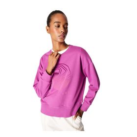 Discovery Expedition D4WL-SWT3092 Lila Kadın Bisiklet Crop Baskılı Sweatshirt