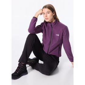 Discovery Expedition D4WL-SWT3928 Mor Kadın Dik Basic Düz Polar Sweatshirt