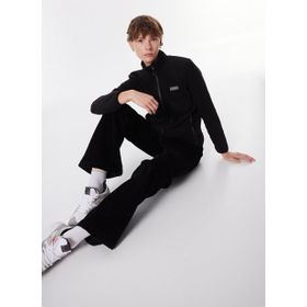 Discovery Expedition D4WL-SWT3928 Siyah Kadın Dik Basic Düz Polar Sweatshirt