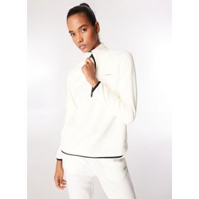 Discovery Expedition D4WL-SWT3929 Beyaz Kadın Dik Basic Düz Polar Sweatshirt