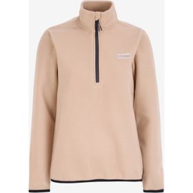 Discovery Expedition D4WL-SWT3929 Dik Basic Düz Bej Kadın Polar Sweatshirt