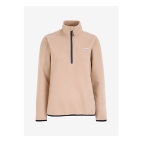 Discovery Expedition D4WL-SWT3929 Dik Basic Düz Bej Kadın Polar Sweatshirt