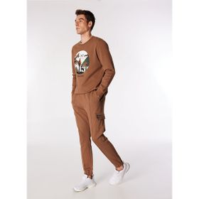 Discovery Expedition D4WM-EA3073 Açık Kahve Erkek Jogger Düz Eşofman Altı