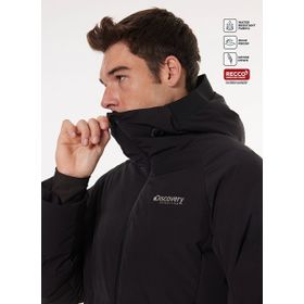 Discovery Expedition D4WM-MNT3600 Kapüşonlu Kaz Tüyü Siyah Erkek Kayak Montu