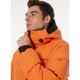 Discovery Expedition D4WM-MNT3600 Kapüşonlu Kaz Tüyü Turuncu Erkek Kayak Montu