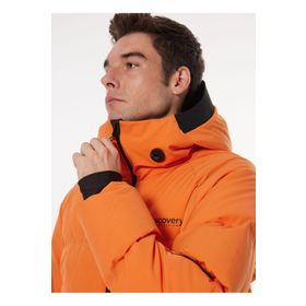Discovery Expedition D4WM-MNT3600 Kapüşonlu Kaz Tüyü Turuncu Erkek Kayak Montu