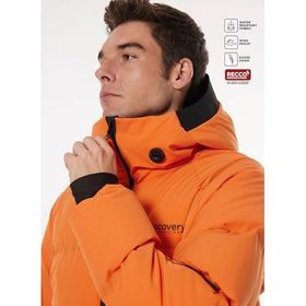 Discovery Expedition D4WM-MNT3600 Kapüşonlu Kaz Tüyü Turuncu Erkek Kayak Montu