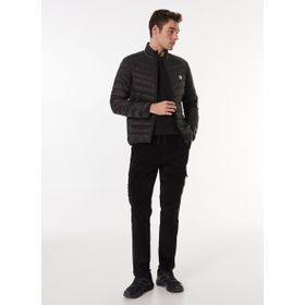 Discovery Expedition D4WM-PNT3344 Jogger Nakışlı Siyah Erkek Kargo Pantolon