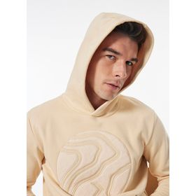 Discovery Expedition D4WM-SWT3076 Açık Kahve Erkek Kapüşon Relaxed Baskılı Sweatshirt