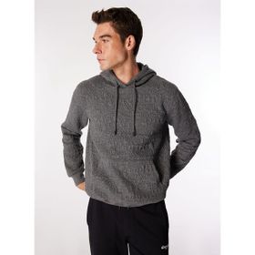Discovery Expedition D4WM-SWT3100 Gri Melanj Erkek Kapüşon Standart Jakarlı Sweatshirt