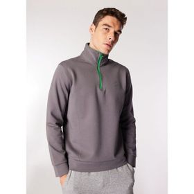 Discovery Expedition D4WM-SWT3205 Füme Erkek Dik Basic Düz Sweatshirt