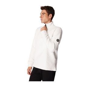 Discovery Expedition D4WM-SWT3208 Kırık Beyaz Erkek Dik Relaxed Kapitone Sweatshirt