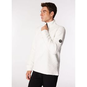 Discovery Expedition D4WM-SWT3208 Kırık Beyaz Erkek Dik Relaxed Kapitone Sweatshirt