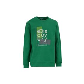 Discovery Expedition D4WM-SWT3212 Yeşil Erkek Bisiklet Relaxed Baskılı Sweatshirt