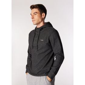 Discovery Expedition D4WM-SWT3217 Antrasit Melanj Erkek Kapüşon Relaxed Düz Sweatshirt