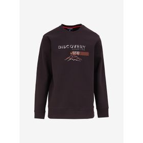Discovery Expedition D4WM-SWT3220 Siyah Erkek Bisiklet Relaxed Baskılı Sweatshirt