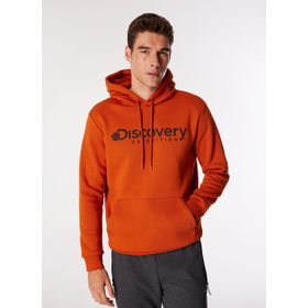 Discovery Expedition D4WM-SWT3223 Kiremit Melanj Erkek Kapüşon Relaxed Baskılı Sweatshirt