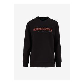 Discovery Expedition D4WM-SWT3225 Siyah Erkek Bisiklet Relaxed Baskılı Sweatshirt