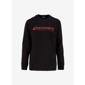 Discovery Expedition D4WM-SWT3225 Siyah Erkek Bisiklet Relaxed Baskılı Sweatshirt
