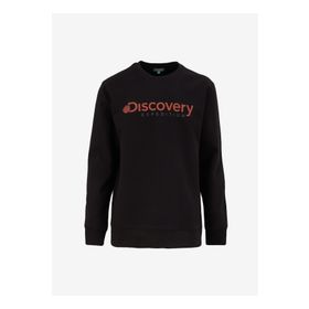 Discovery Expedition D4WM-SWT3225 Siyah Erkek Bisiklet Relaxed Baskılı Sweatshirt