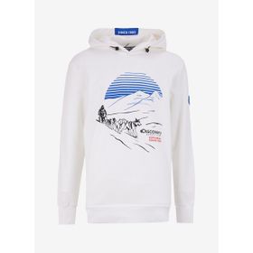 Discovery Expedition D4WM-SWT3255 Kırık Beyaz Erkek Kapüşon Relaxed Baskılı Sweatshirt